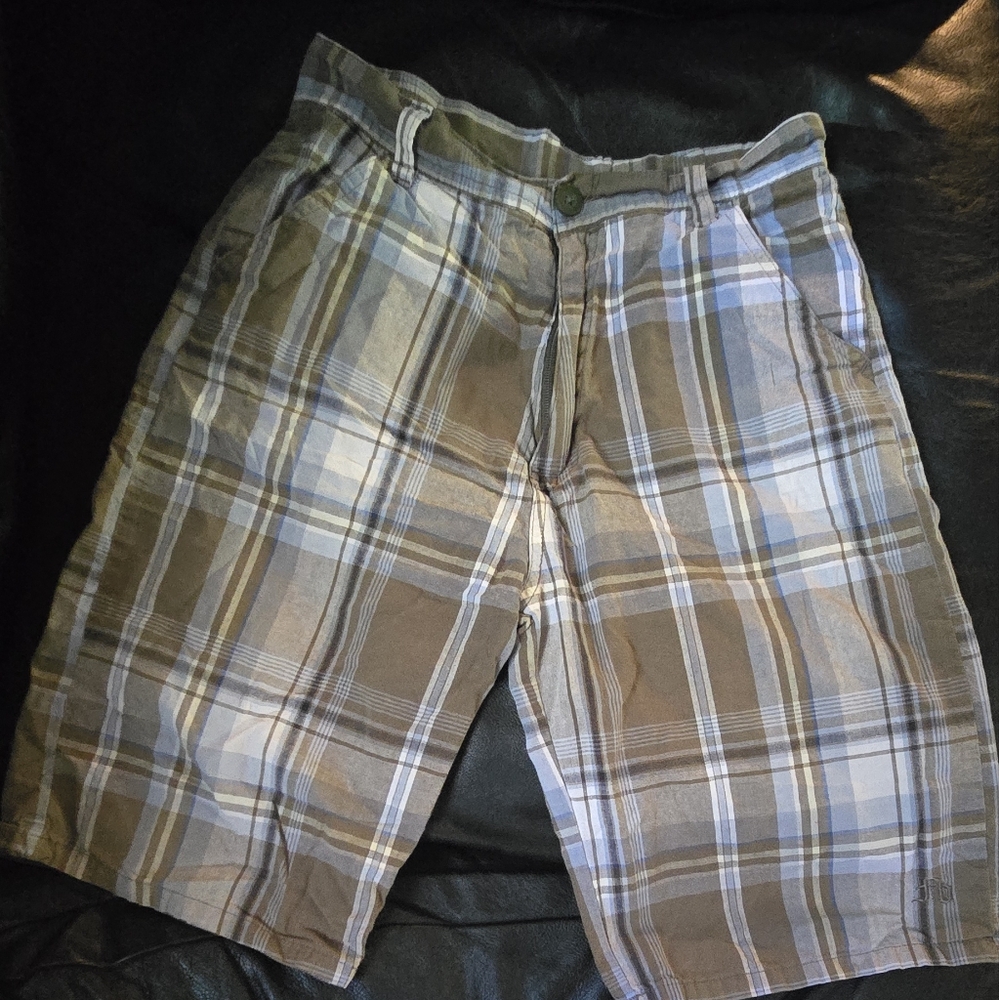 FUBU boys Plaid Long Streetwear Shorts Sz12 - Picture 2 of 9